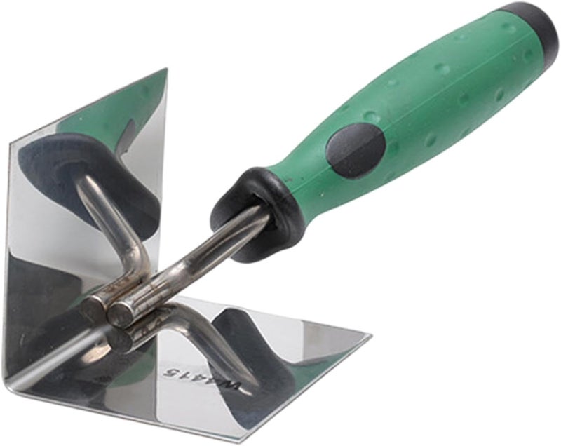 PUXING Drywall Corner Tool Drywall Outside Corner Knife Corner Drywall Tool Stainless Steel Corner Trowel Lining Plastering Trowel Angled Hand Tool for Plastering Brickwork(SIZE:internal) - Image 1
